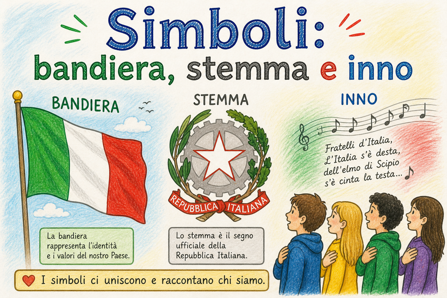 Modulo 8 - Simboli: bandiera, stemma e inno