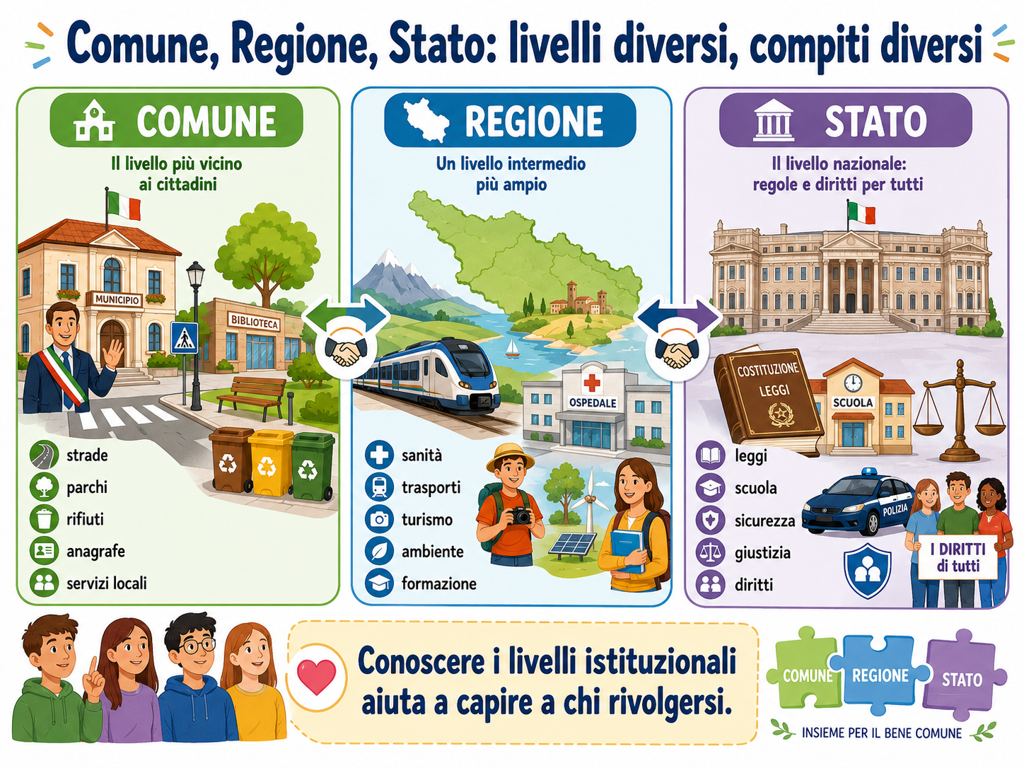 Modulo 5 - Comune, Regione, Stato: livelli diversi, compiti diversi