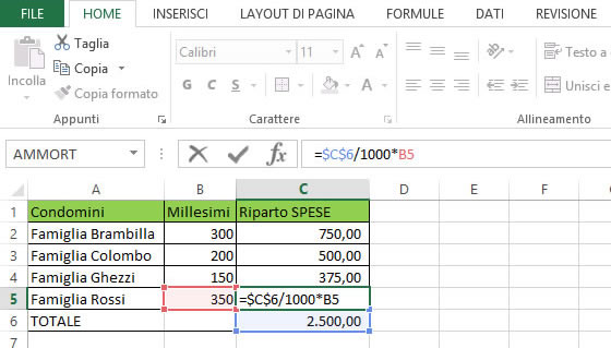 Excel Copiare Formule Mantenendo I Riferimenti