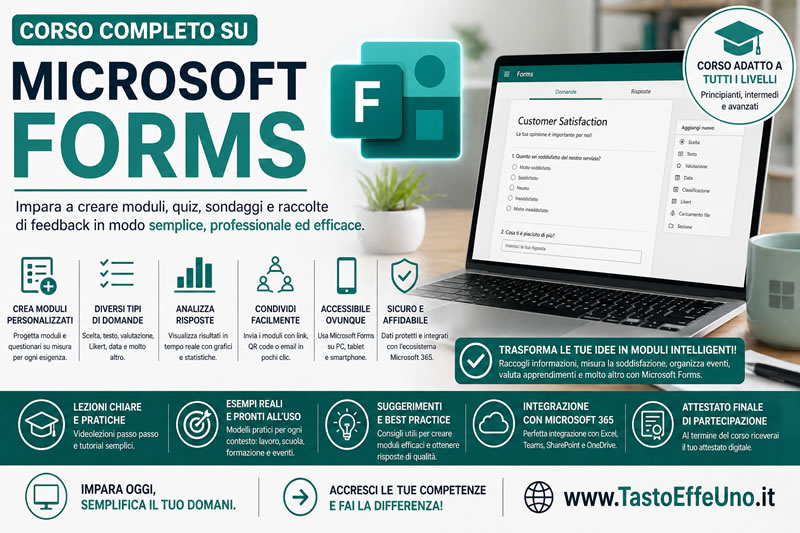 Corso completo su Microsoft Forms