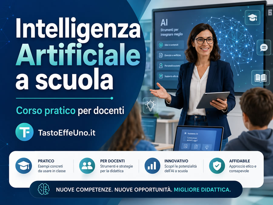 Intelligenza Artificiale a scuola: corso pratico per docenti
