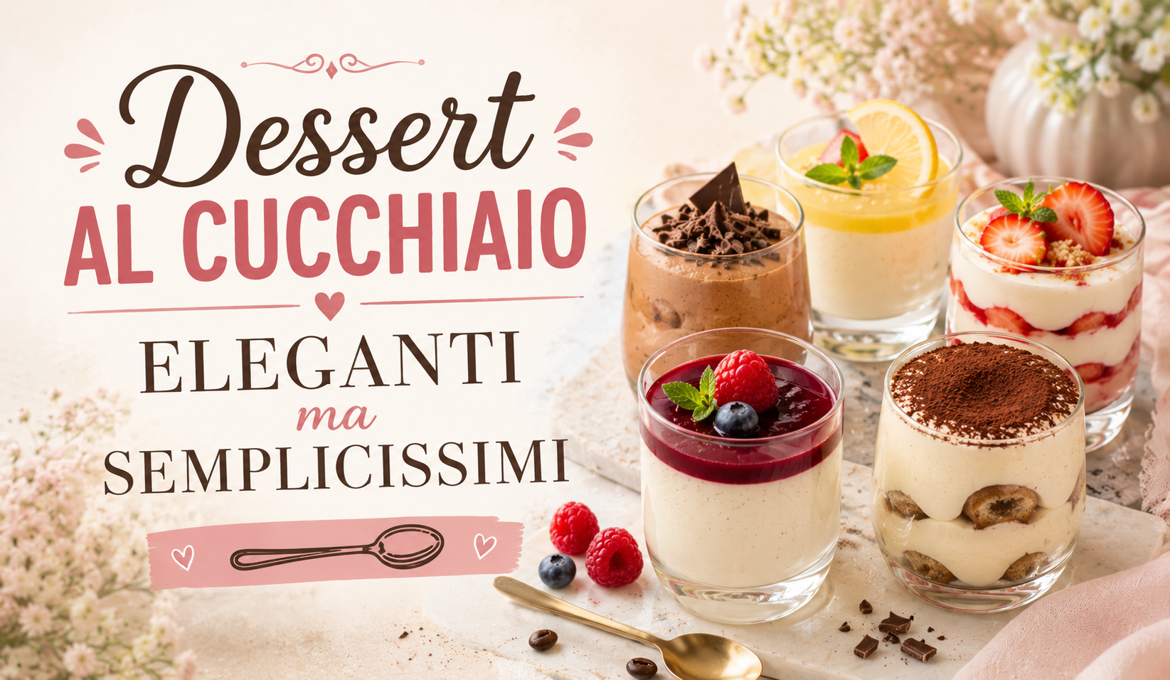 Dessert al cucchiaio eleganti ma semplicissimi