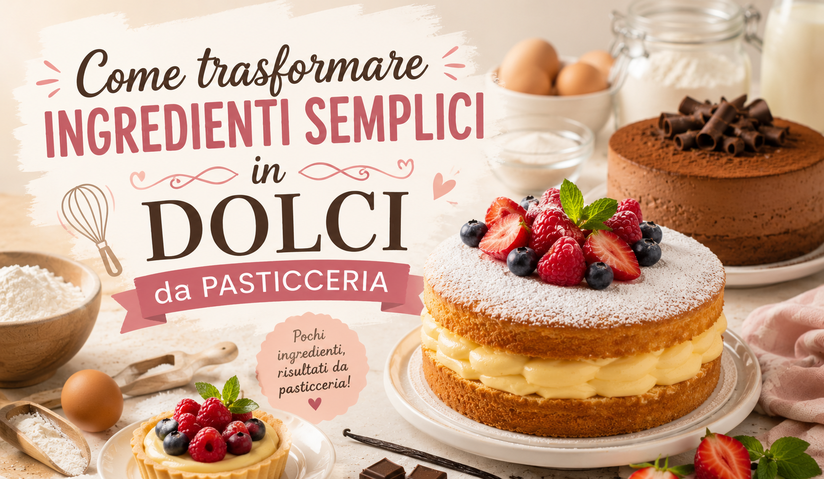 Come trasformare ingredienti semplici in dolci da pasticceria