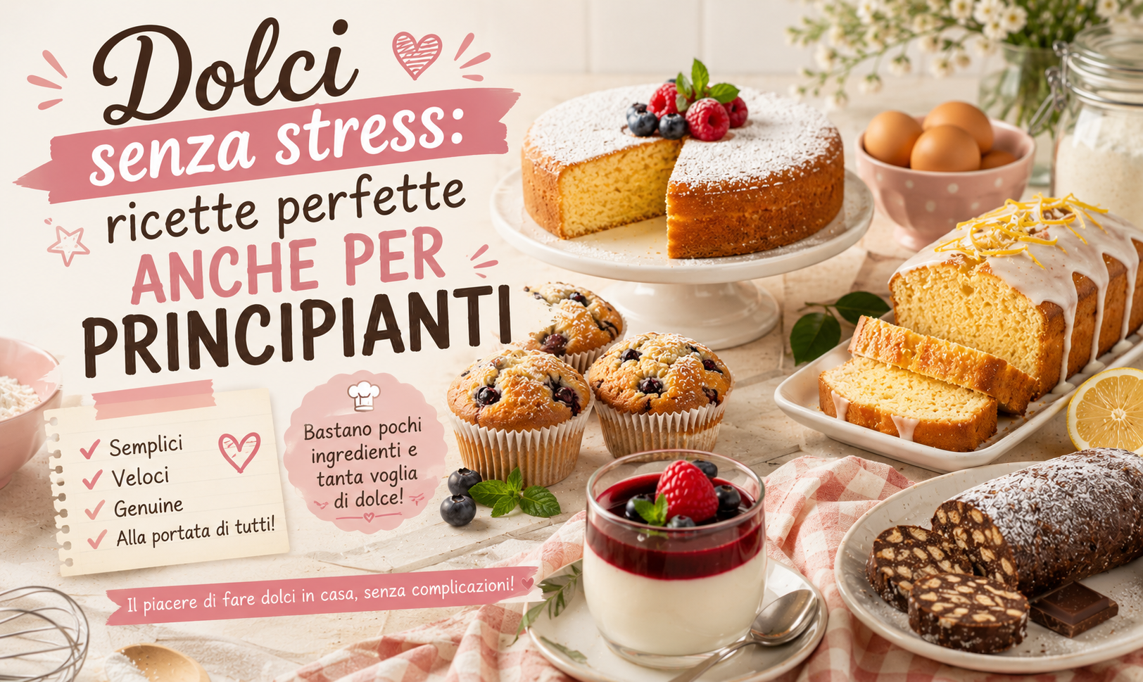 Dolci senza stress: ricette perfette anche per principianti