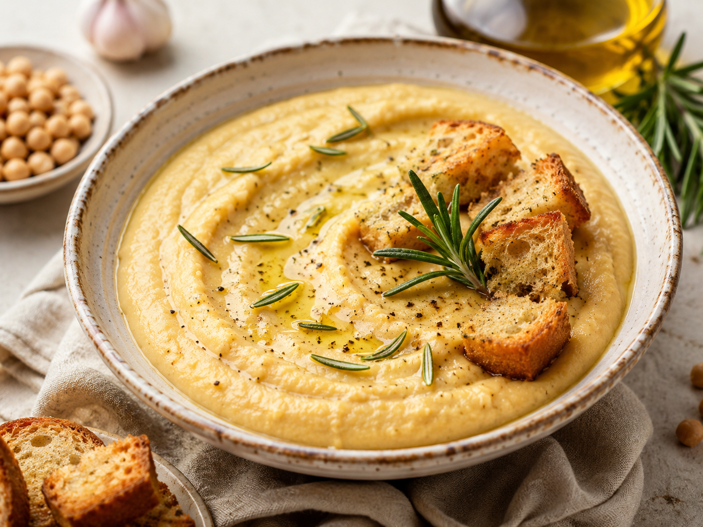 Crema di ceci e rosmarino