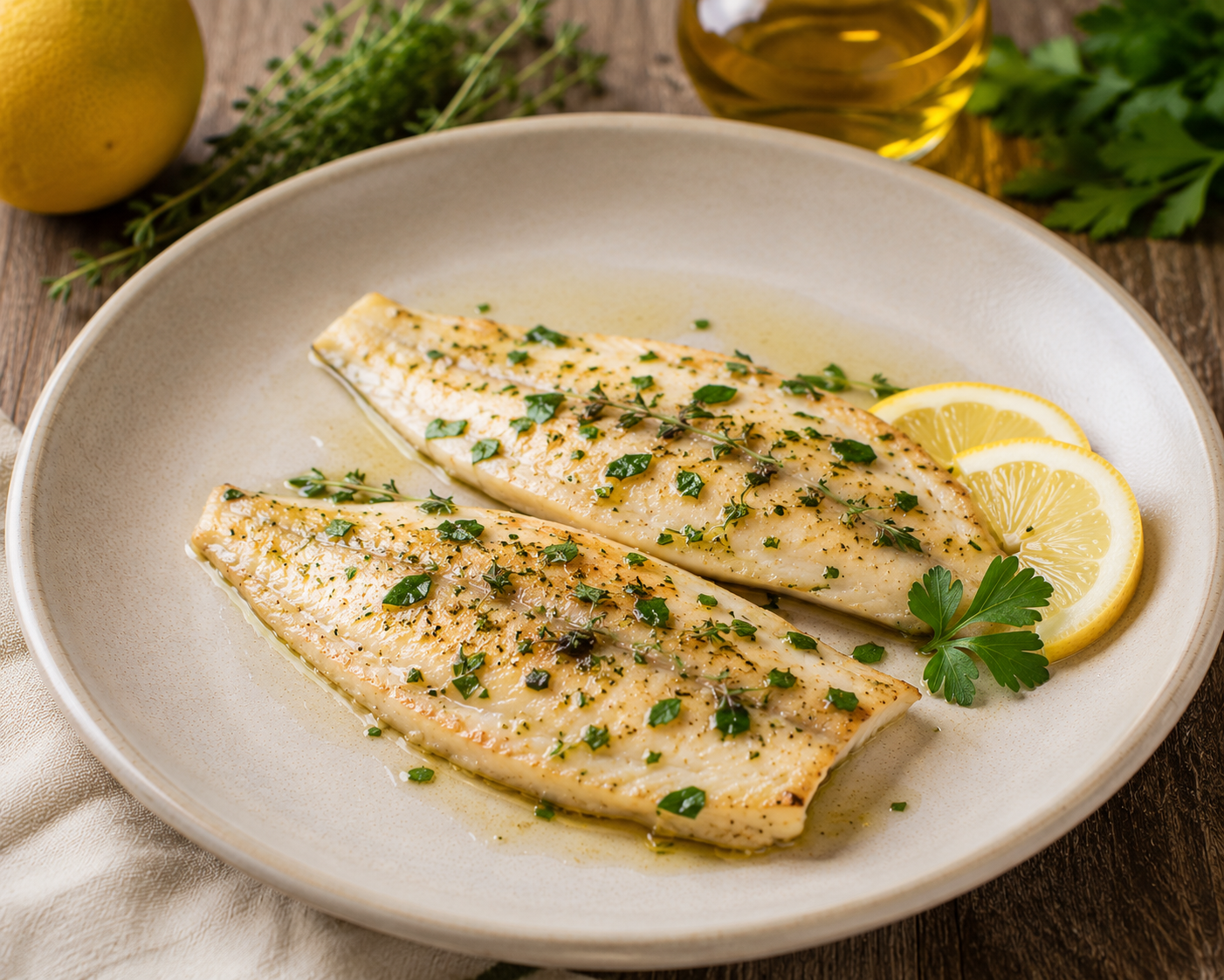 Filetti di branzino alle erbe