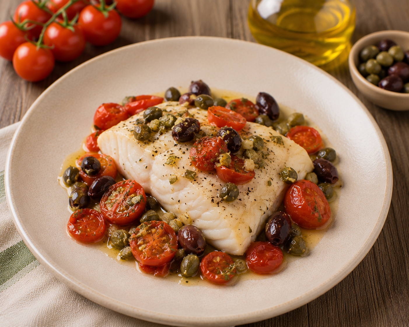 Merluzzo alla mediterranea