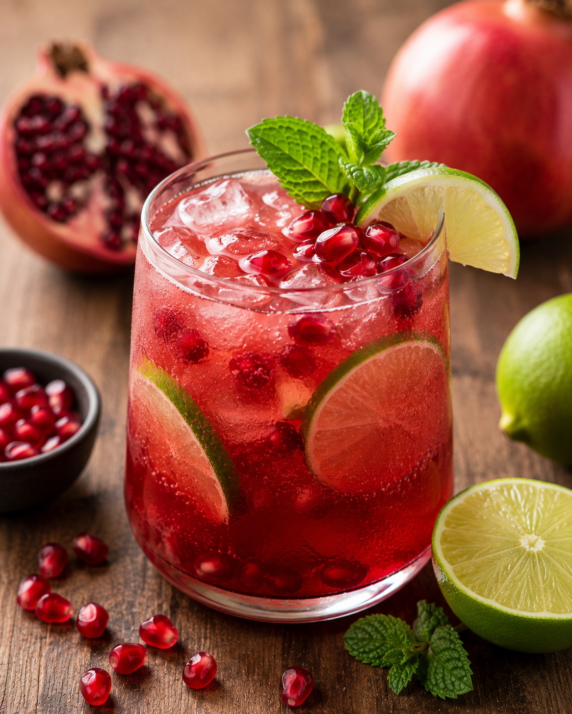 Mocktail melograno e lime
