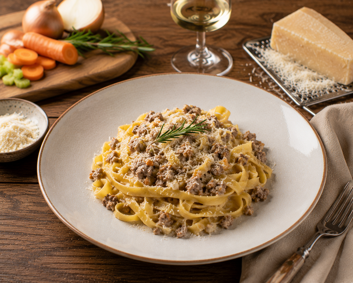 Tagliatelle al ragù bianco