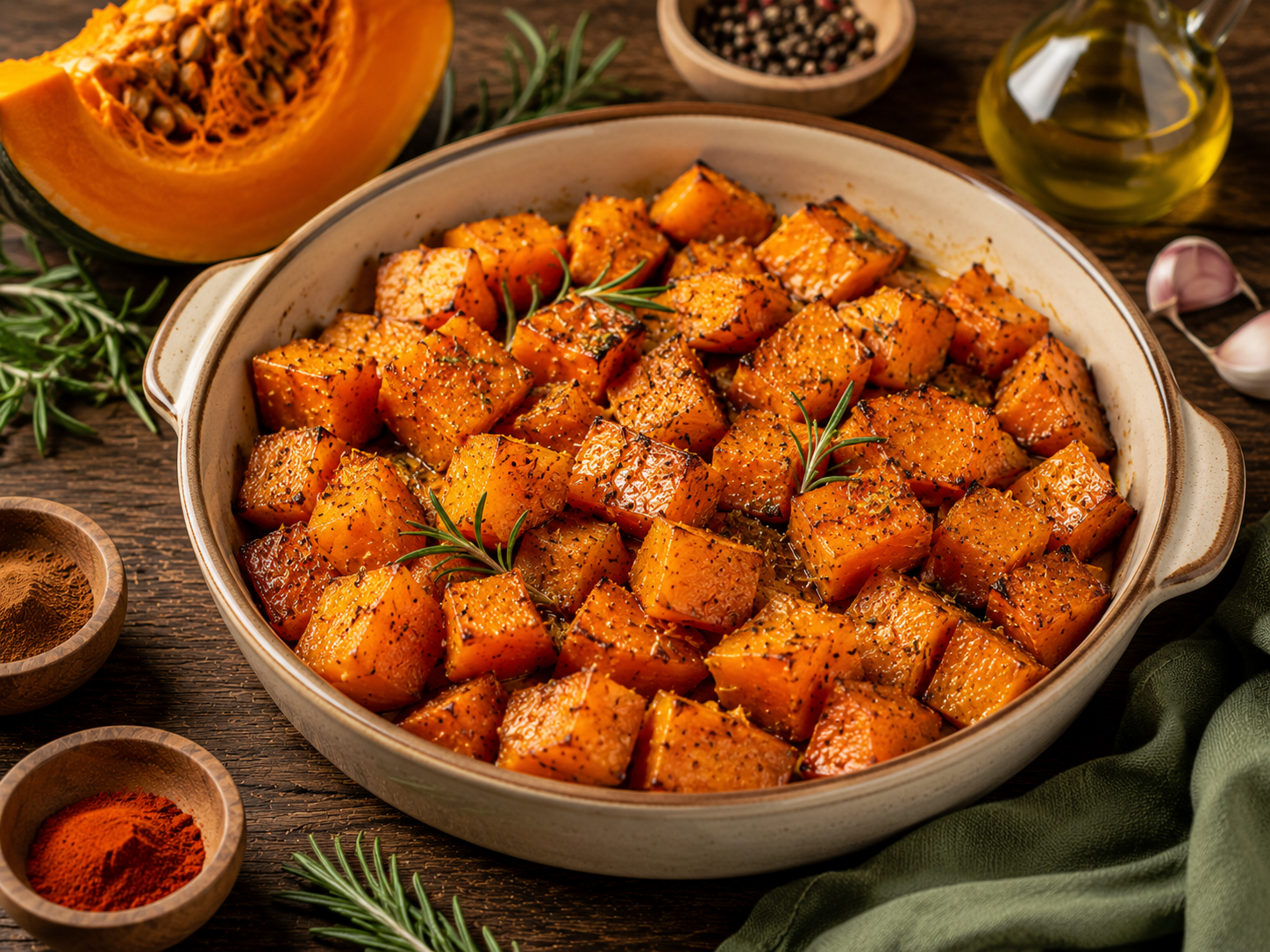 Zucca al forno speziata