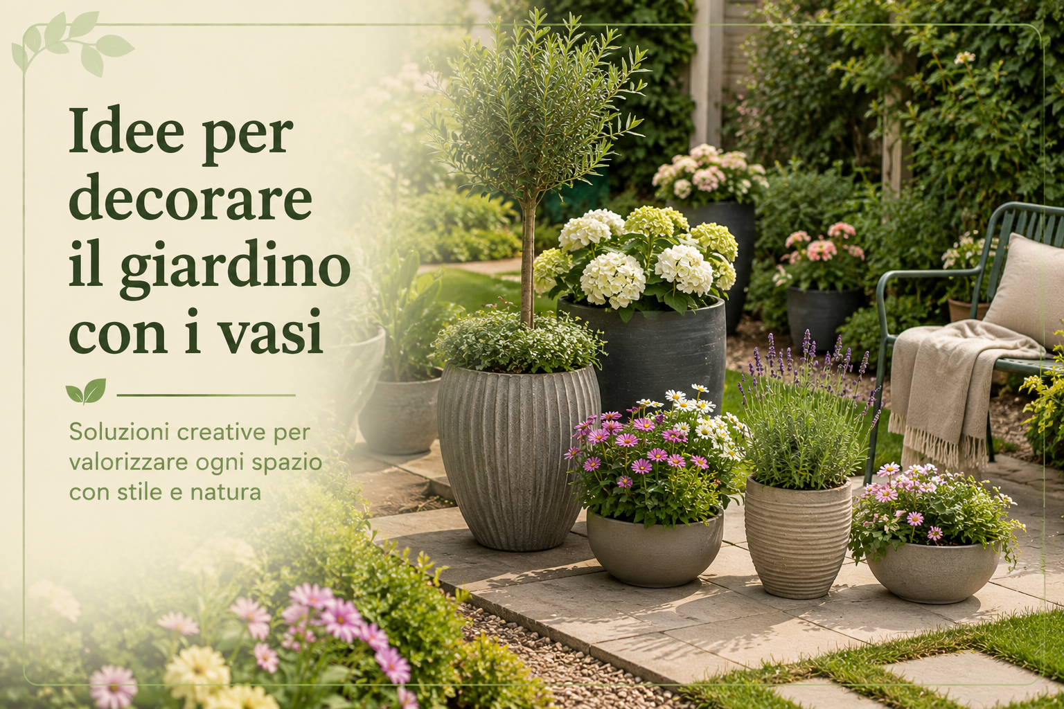Idee per decorare il giardino con i vasi