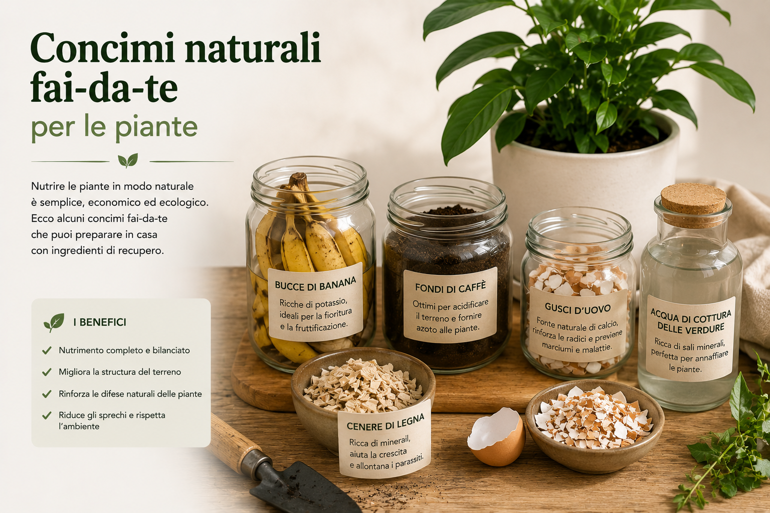 Concimi naturali fai-da-te per le piante