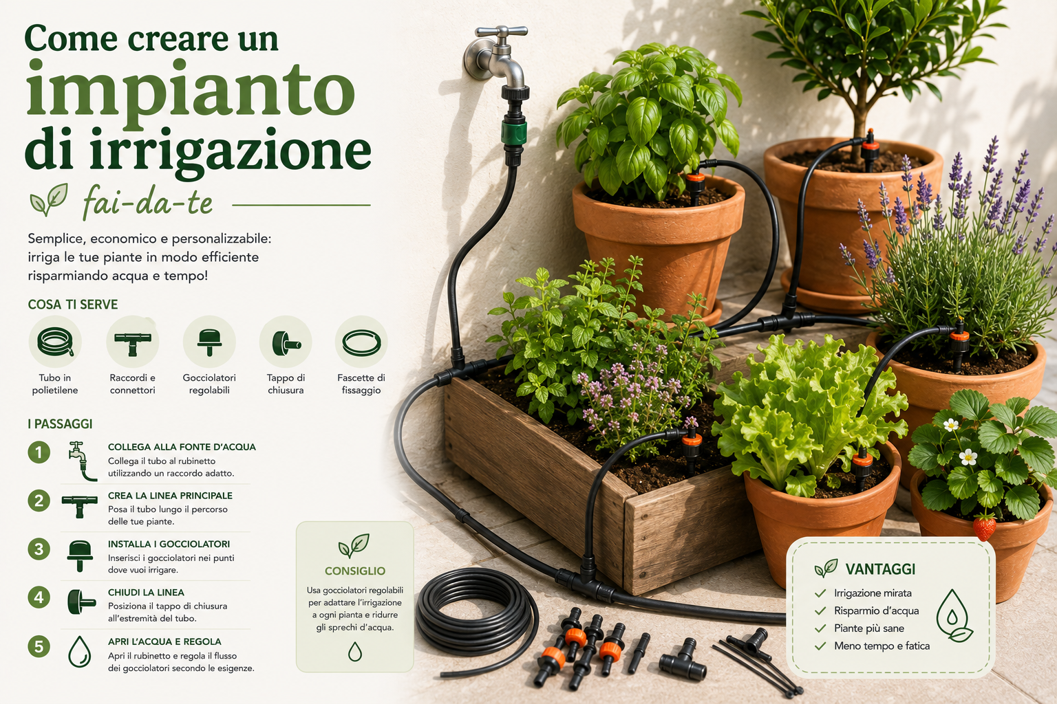 Come creare un impianto di irrigazione fai-da-te