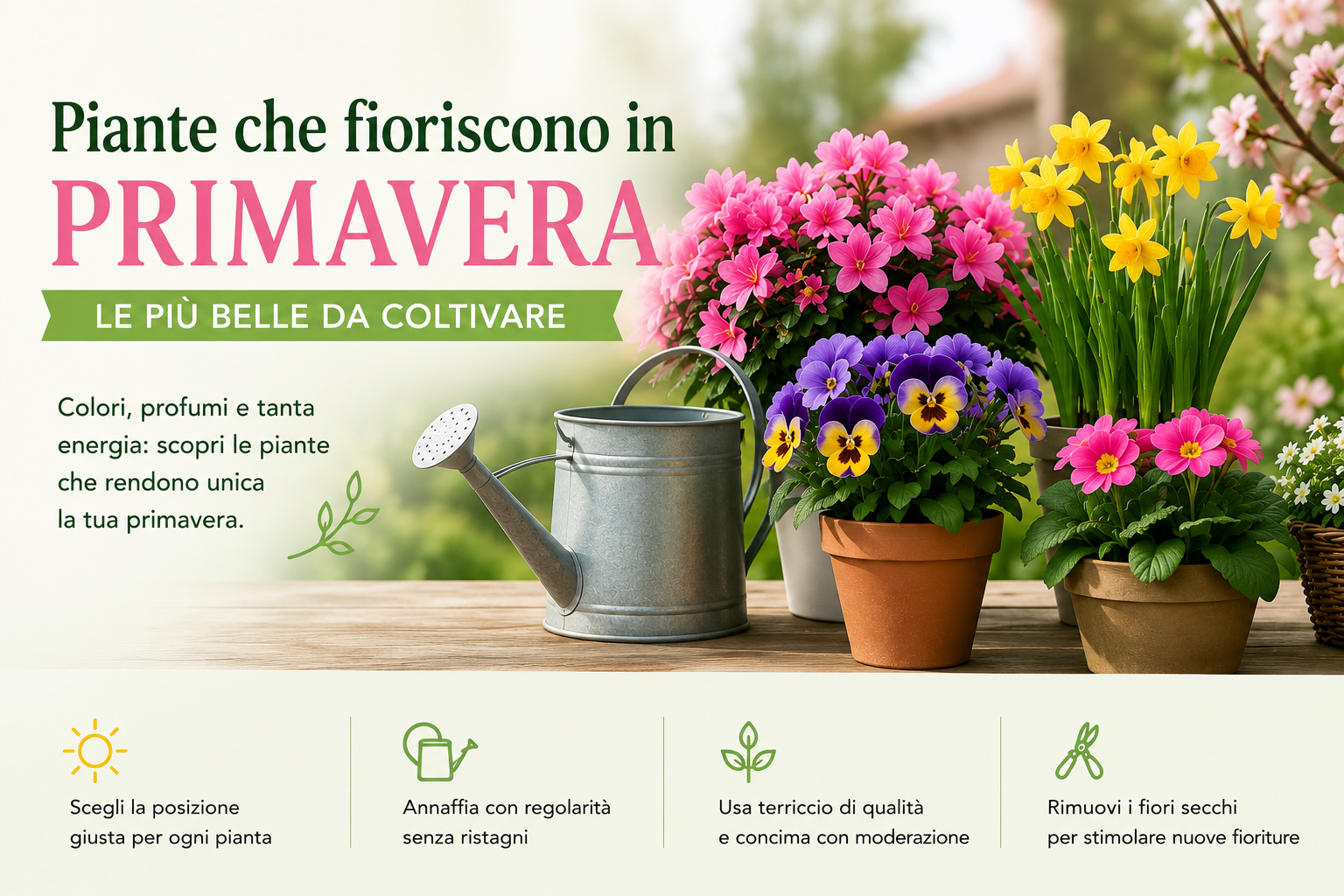 Piante che fioriscono in primavera: le più belle da coltivare