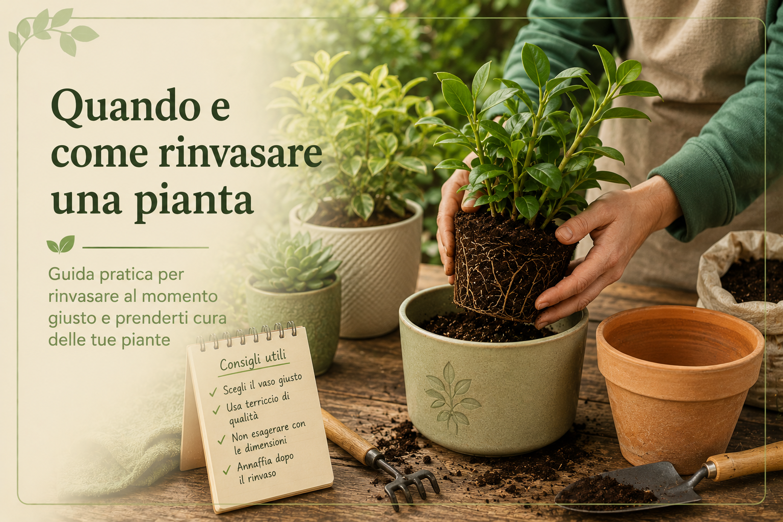 Quando e come rinvasare una pianta