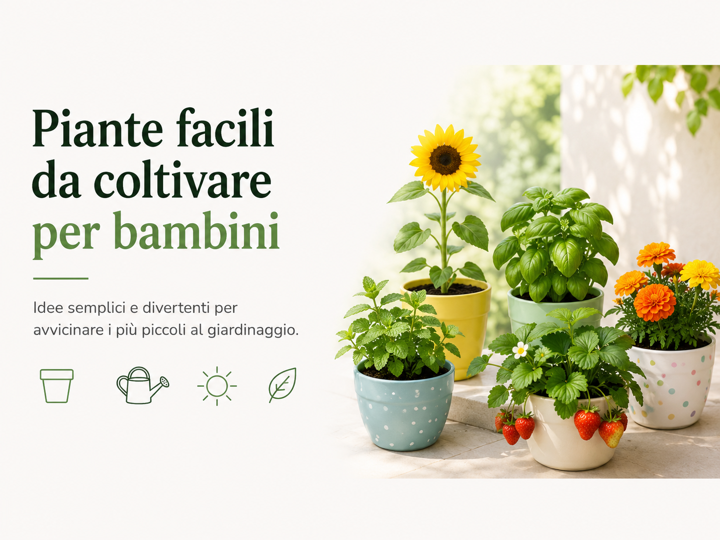 Piante facili da coltivare per bambini