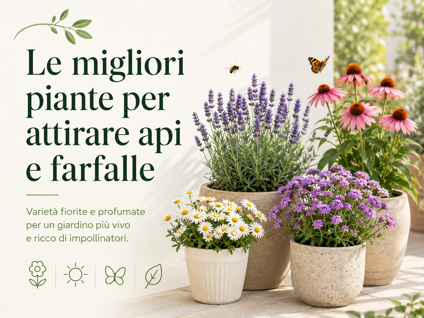 Le migliori piante per attirare api e farfalle
