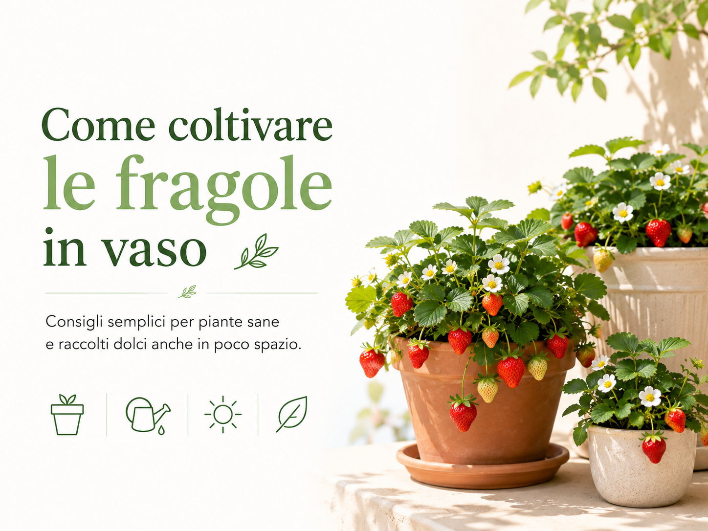 Come coltivare le fragole in vaso
