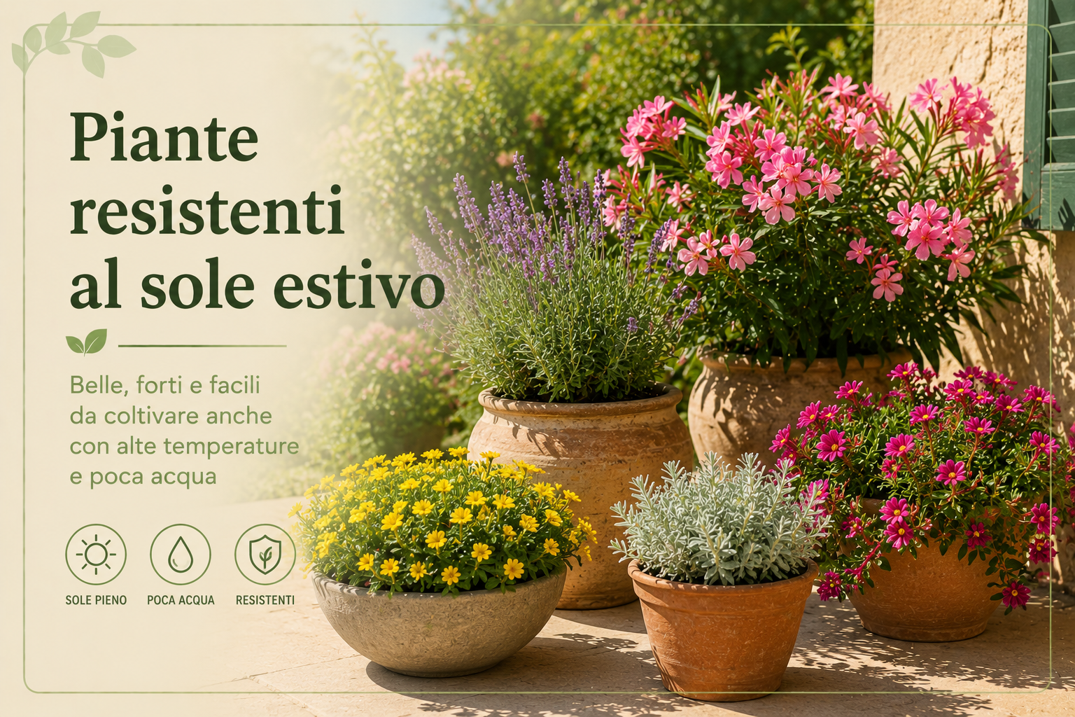 Piante resistenti al sole estivo