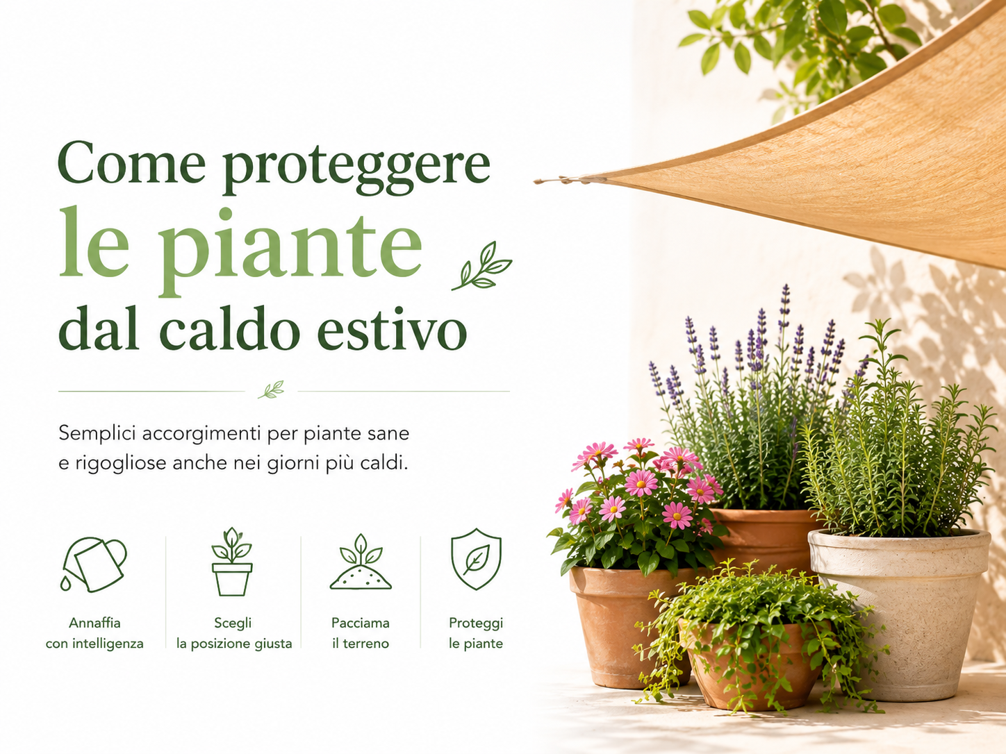 Come proteggere le piante dal caldo estivo