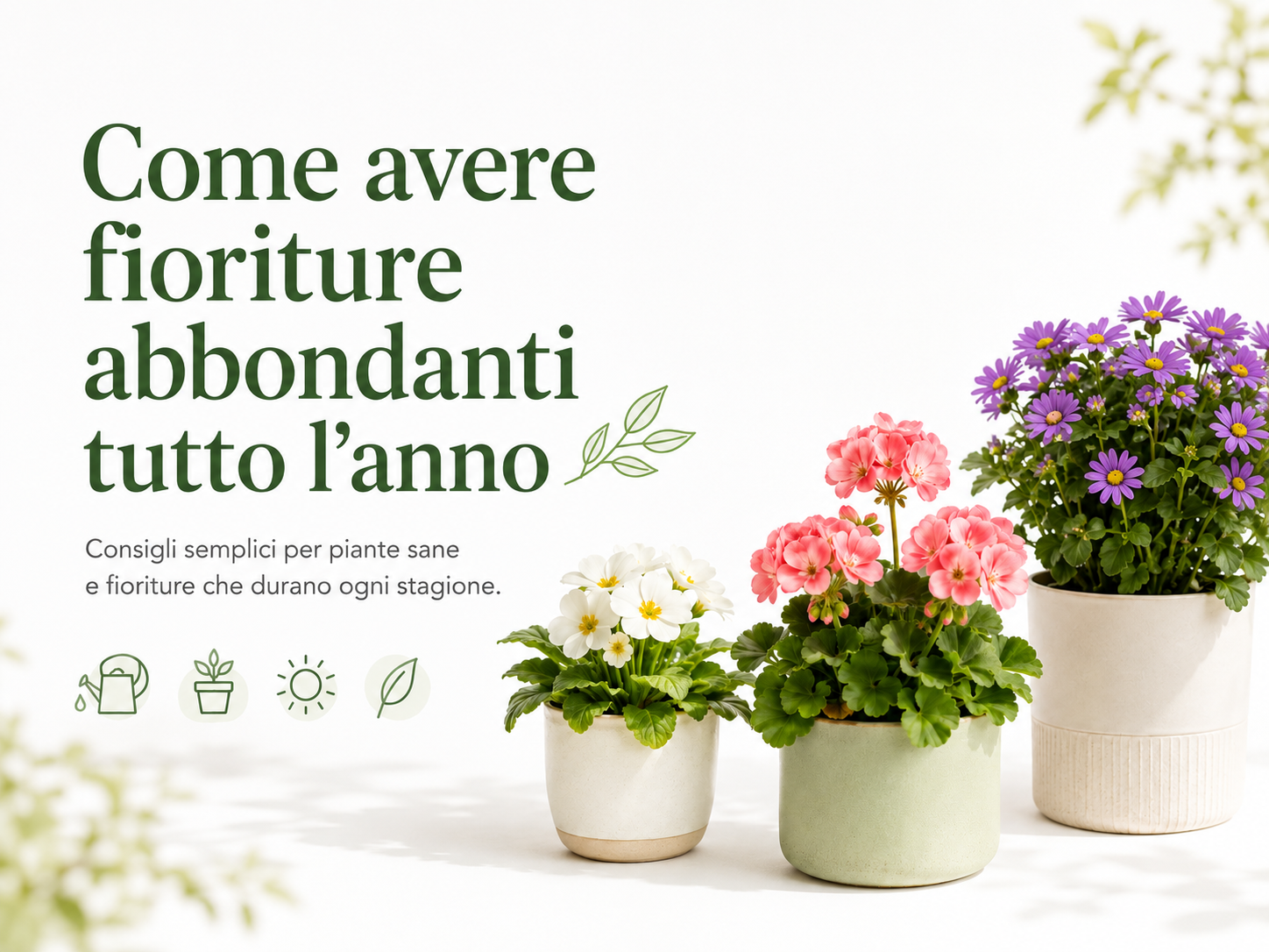 Come avere fioriture abbondanti tutto l’anno
