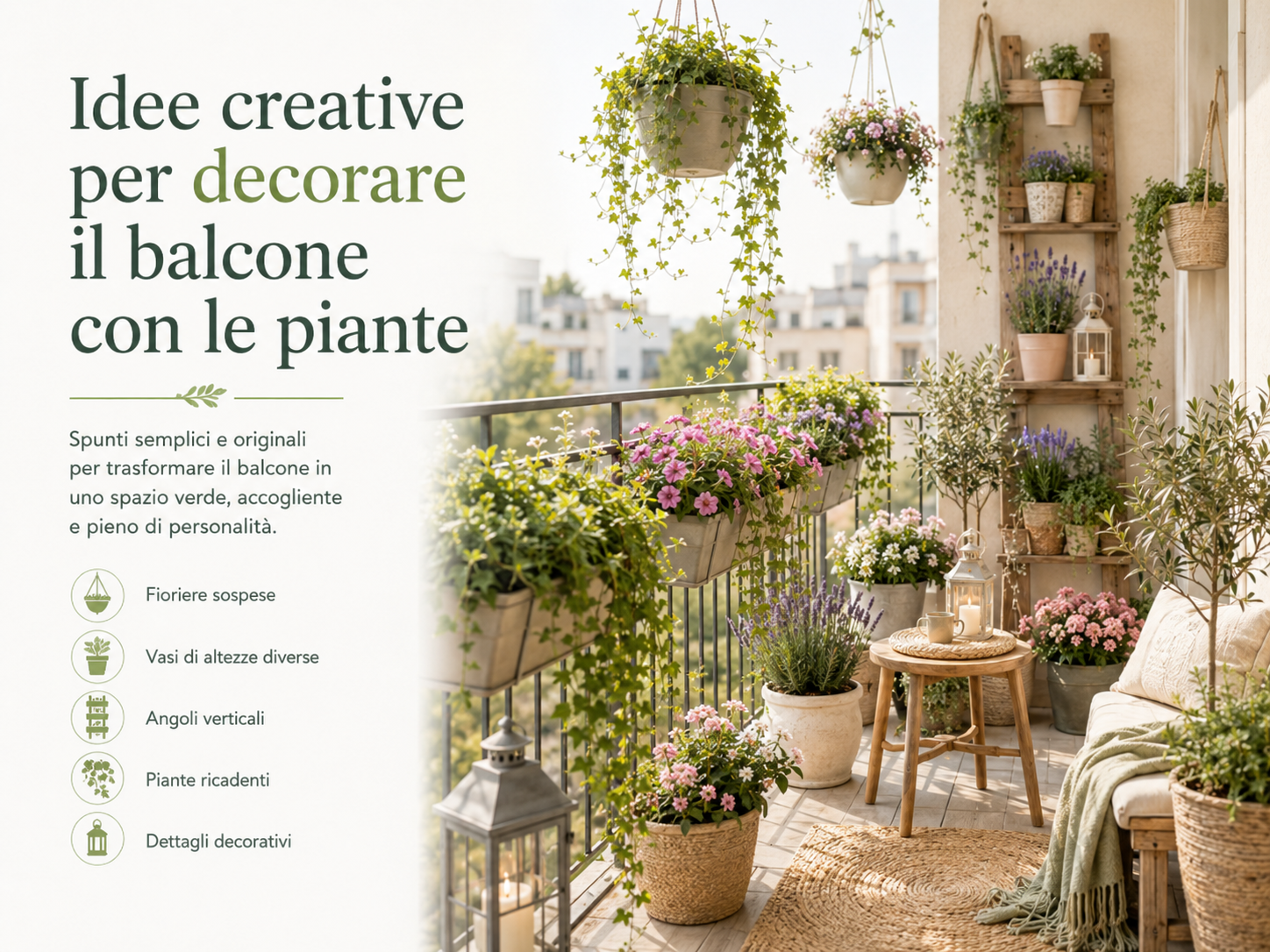 Idee creative per decorare il balcone con le piante