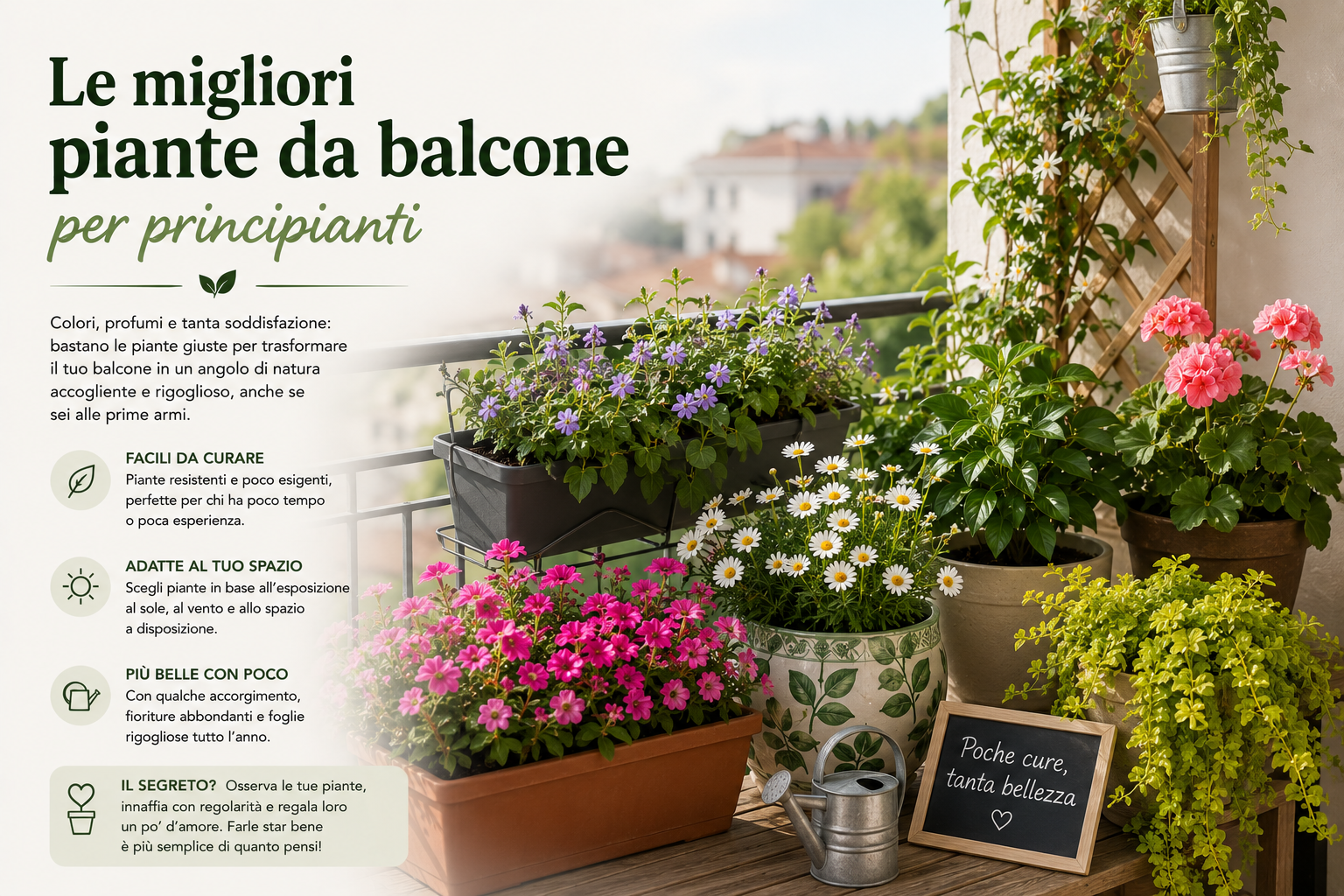 Le migliori piante da balcone per principianti