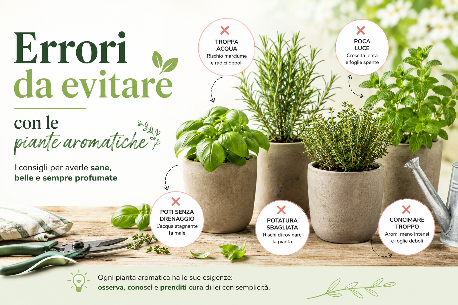 Errori da evitare con le piante aromatiche