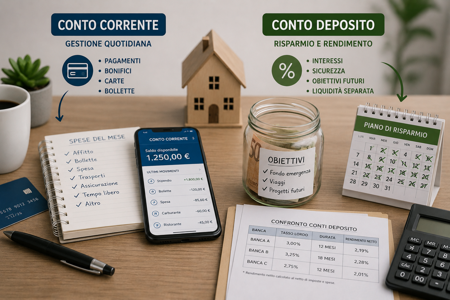 Conto corrente o conto deposito: dove tenere liquidità e risparmi