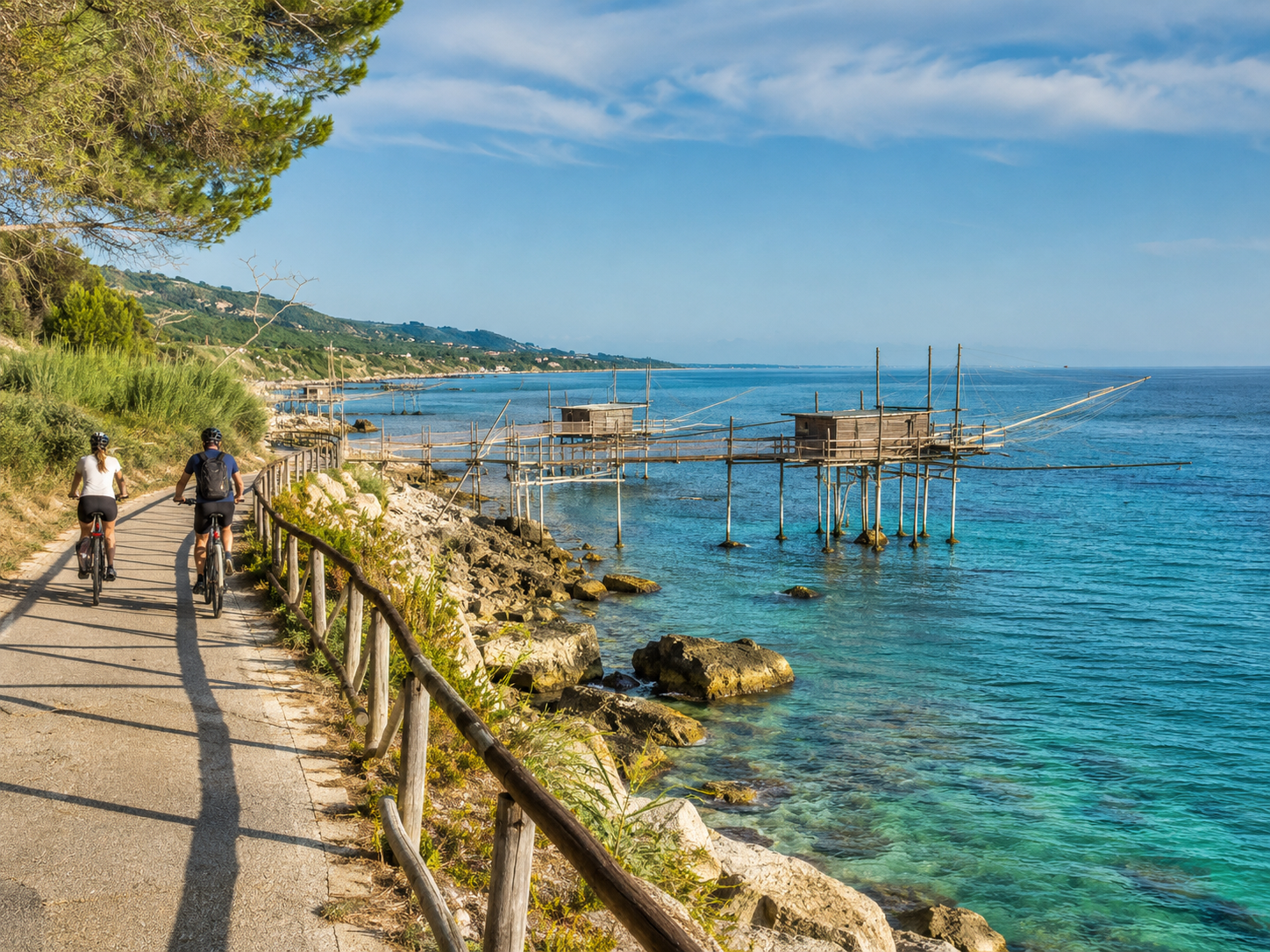 Costiera dei Trabocchi: viaggio lento tra mare, piste ciclabili e antiche macchine da pesca