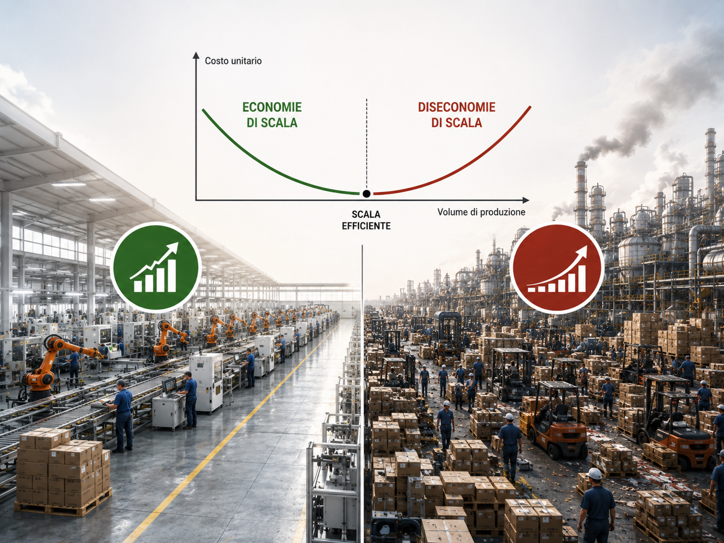 Produrre di più costa davvero meno? Vantaggi e limiti delle economie di scala