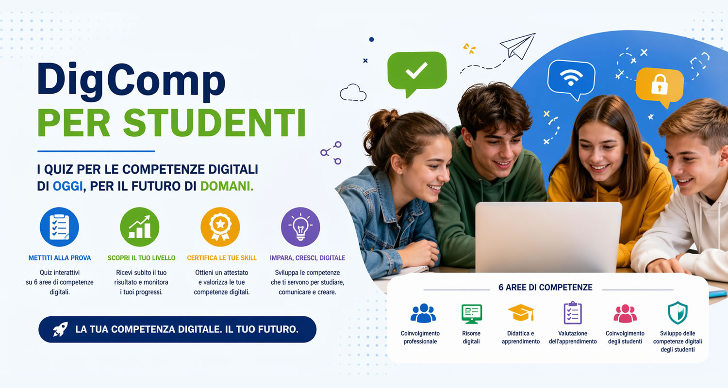 Copertina quiz DIGCOMP 2,0 - STUDENTI