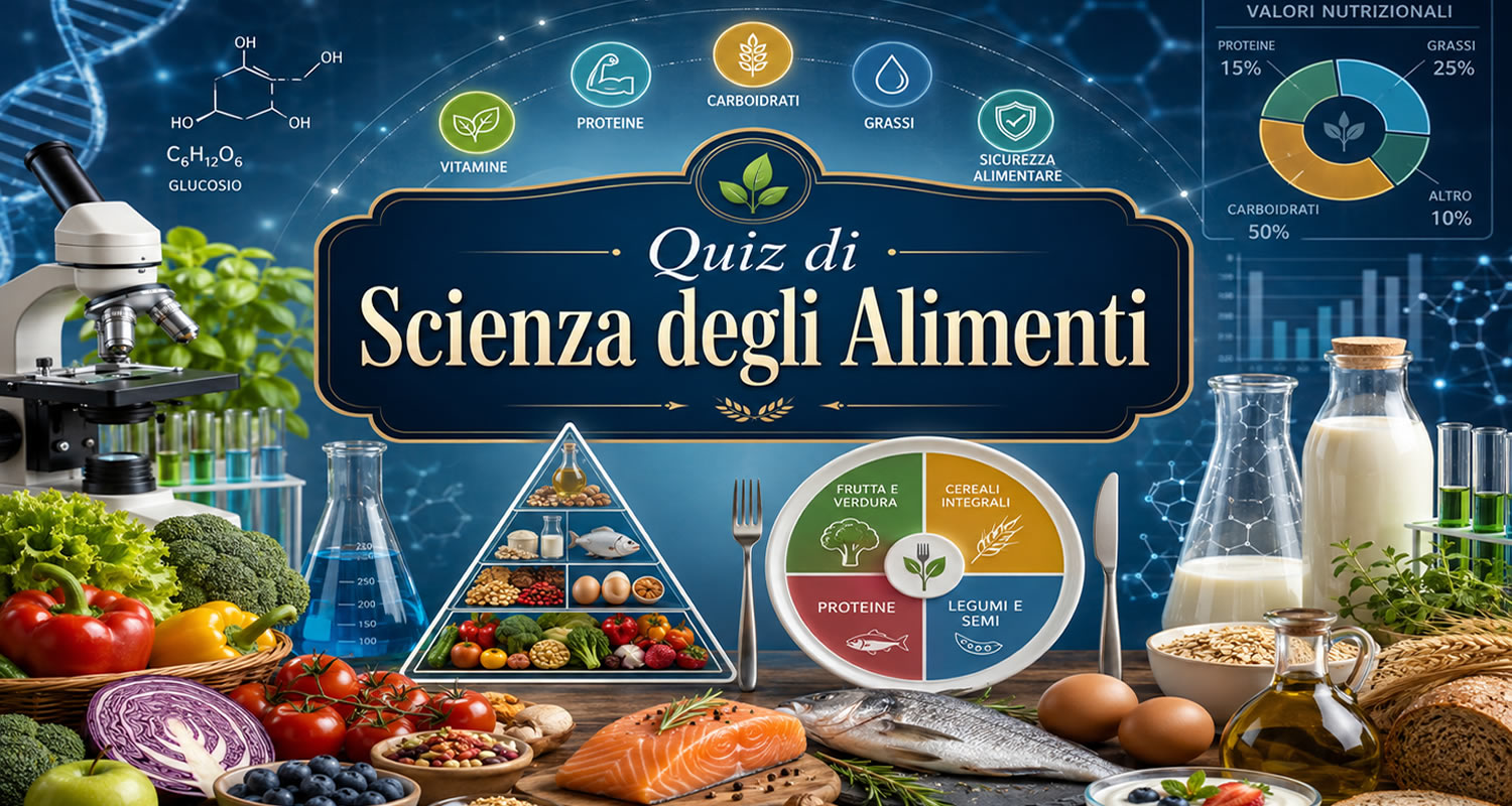 Copertina quiz SCIENZA DEGLI ALIMENTI