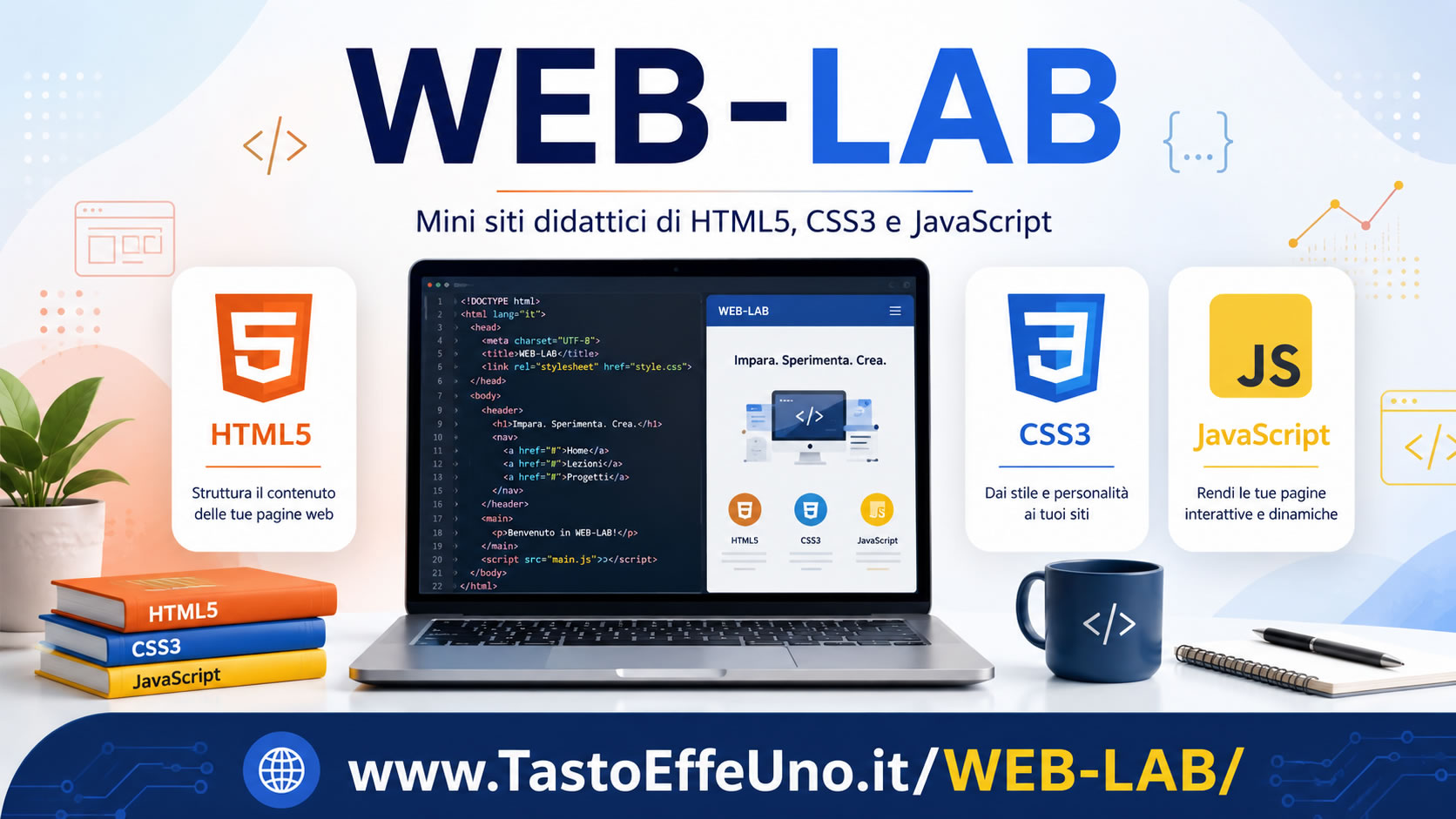 Sezione sito relativa allo studio di CSS3, JAVASCRIPT, HTML5