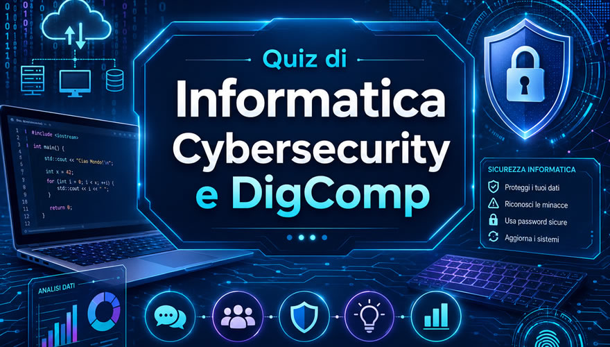 quiz informatica, cybersecurity e DIGCOMP
