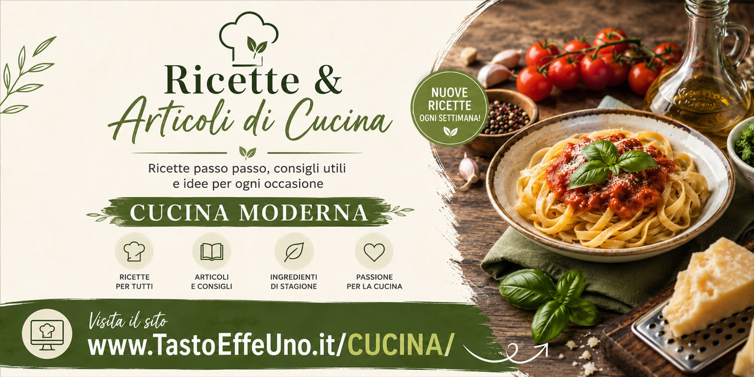 Sezione sito relativa alla cucina, ricette culinarie e articoli sulla cucina