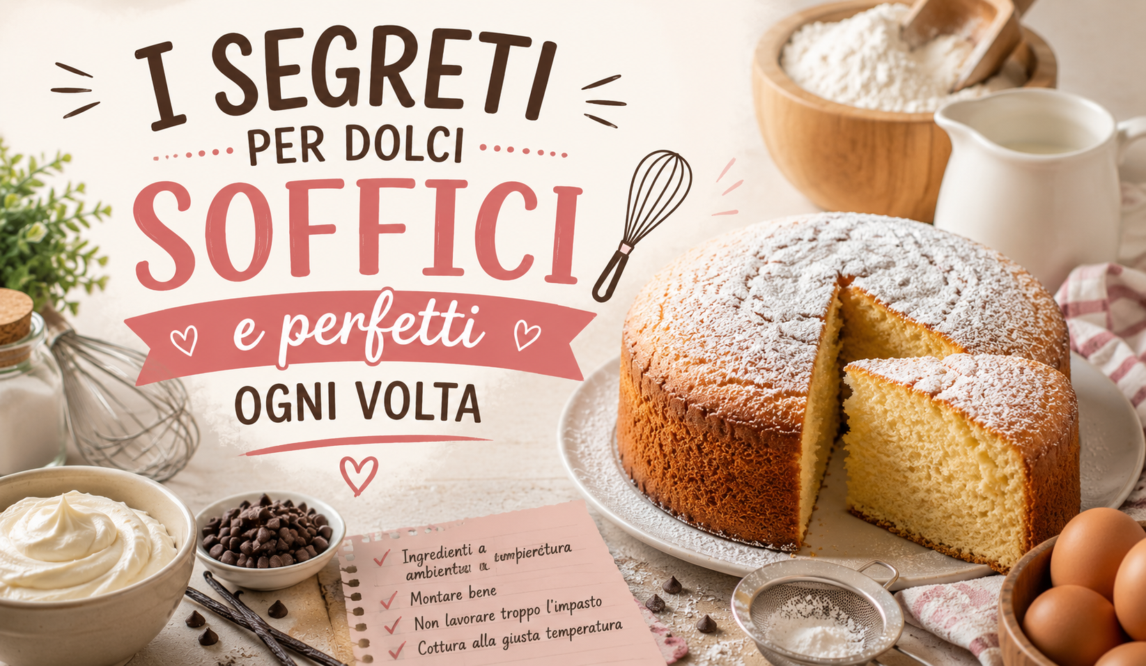I segreti per dolci soffici e perfetti ogni volta