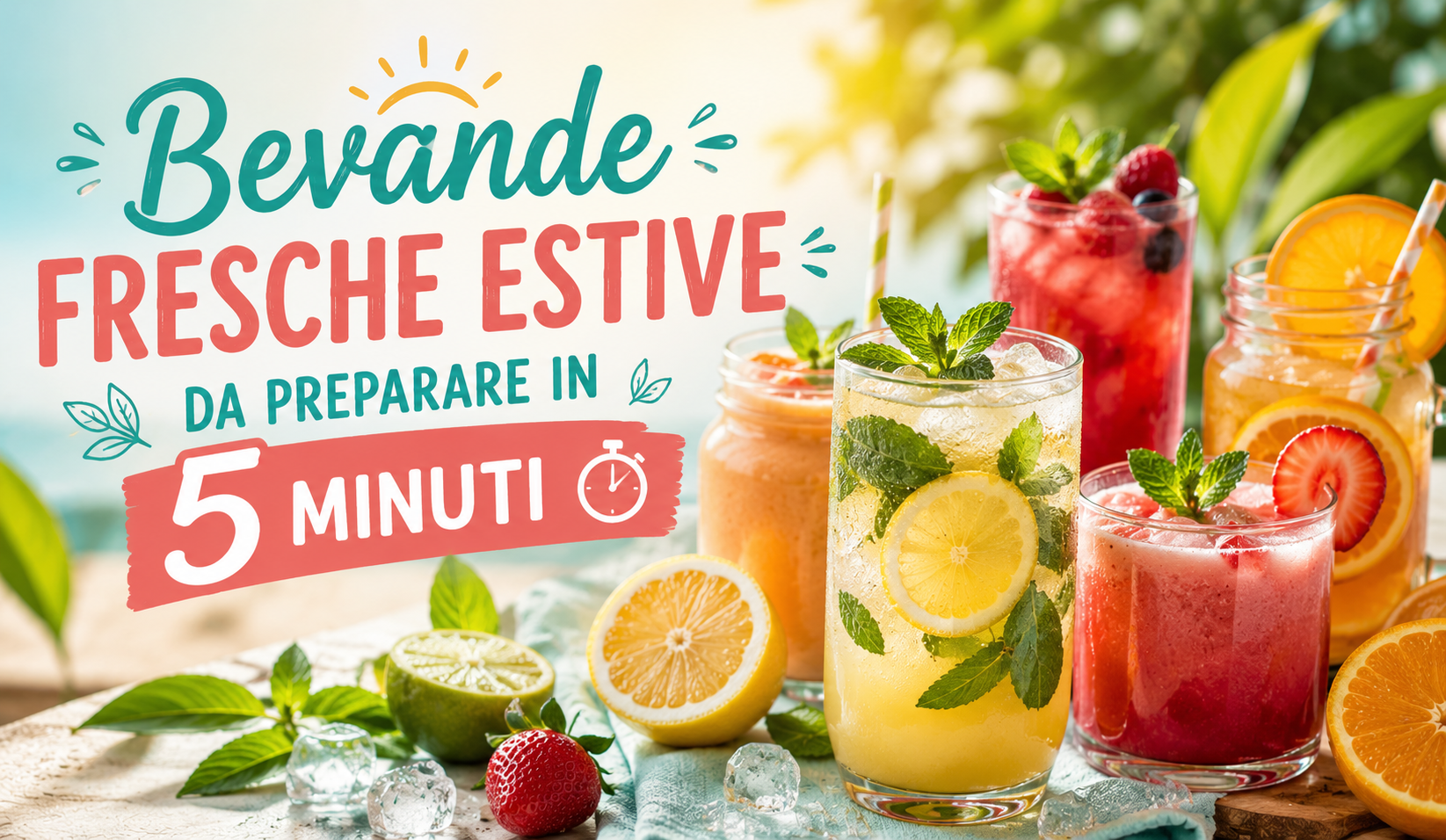 Bevande fresche estive da preparare in 5 minuti