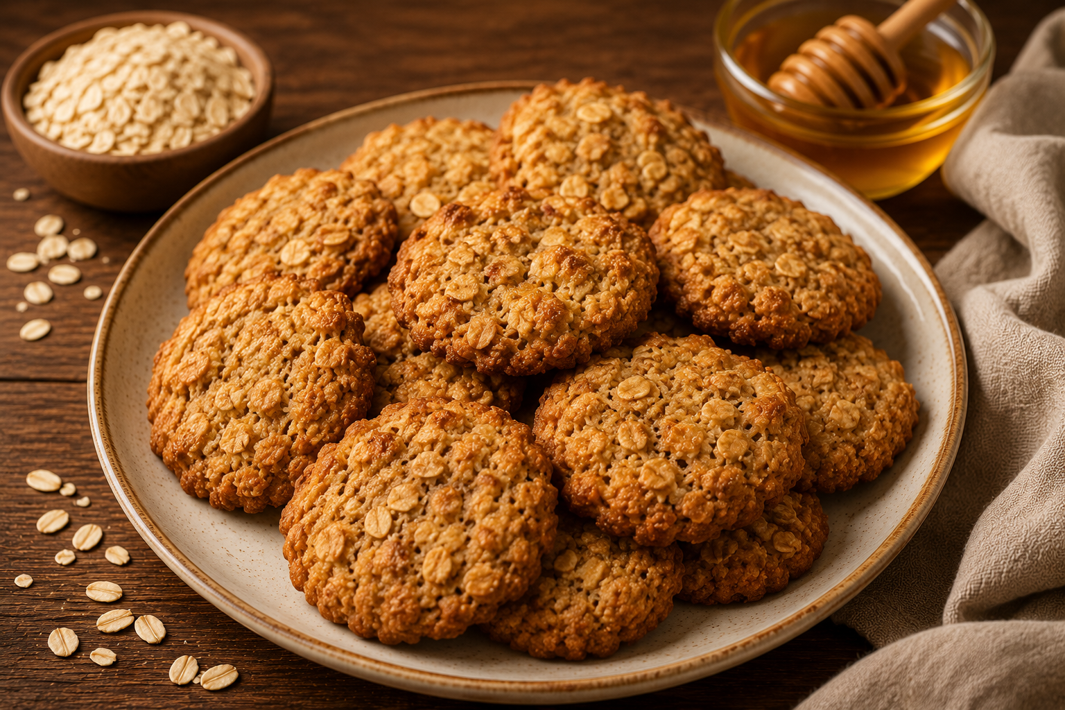 Biscotti avena e miele