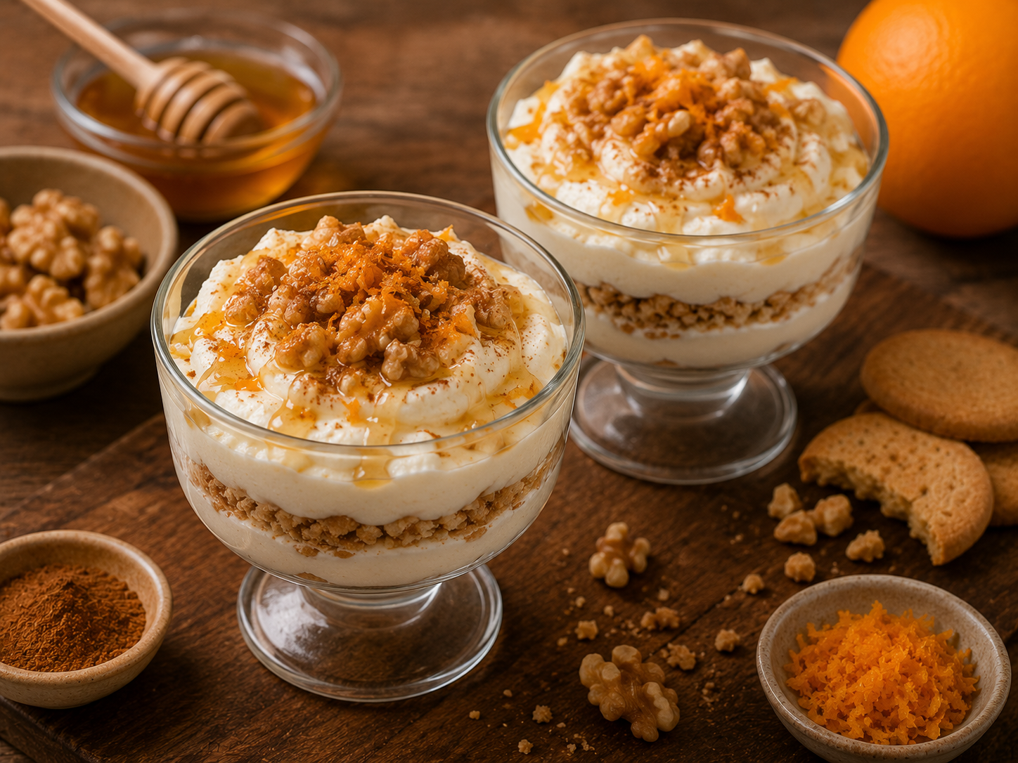 Coppe ricotta e miele