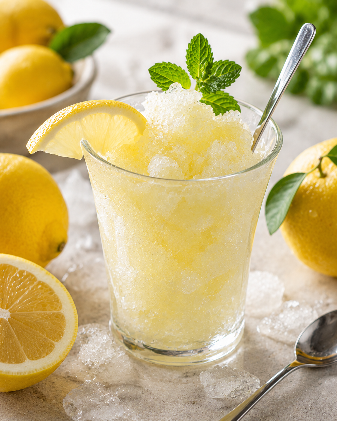 Granita al limone veloce