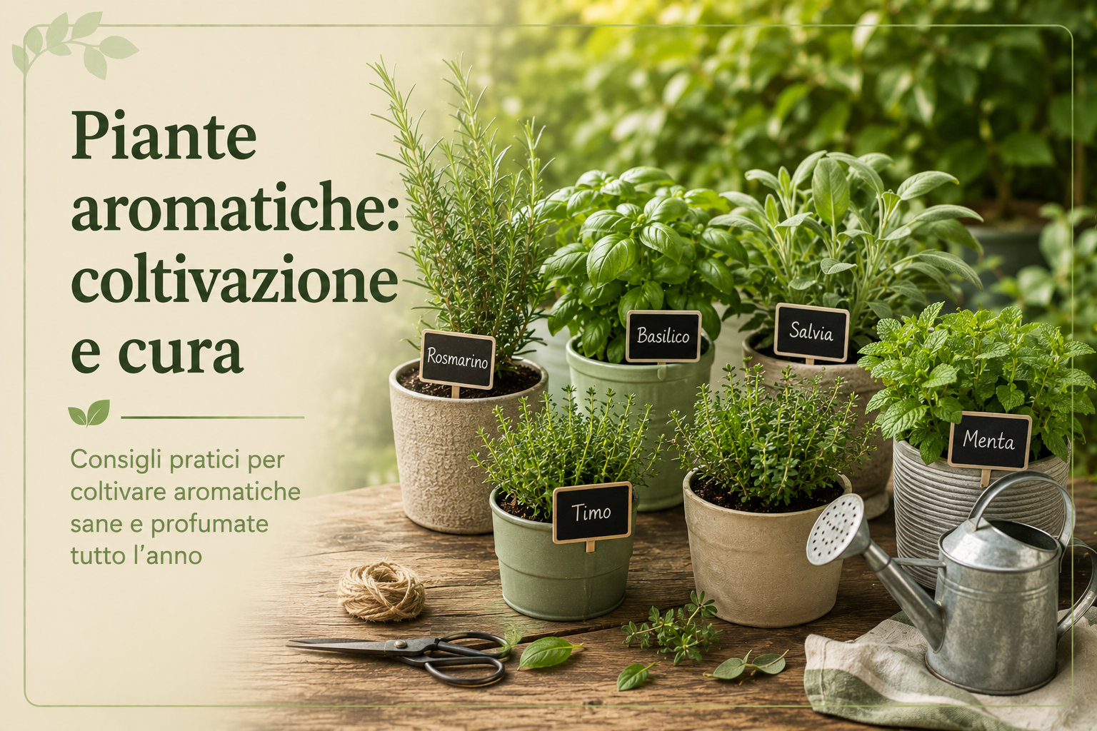 Piante aromatiche: coltivazione e cura