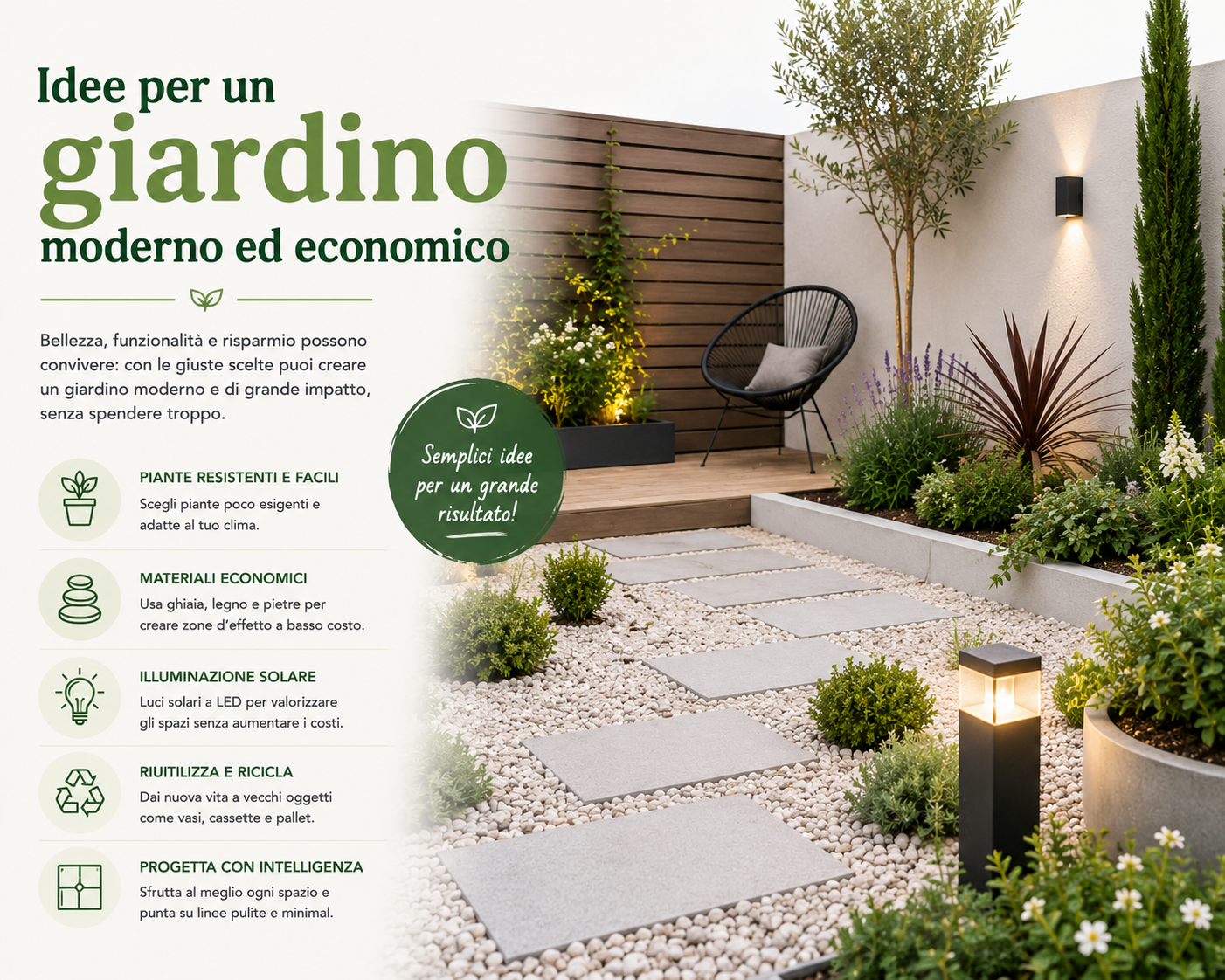 Idee per un giardino moderno ed economico