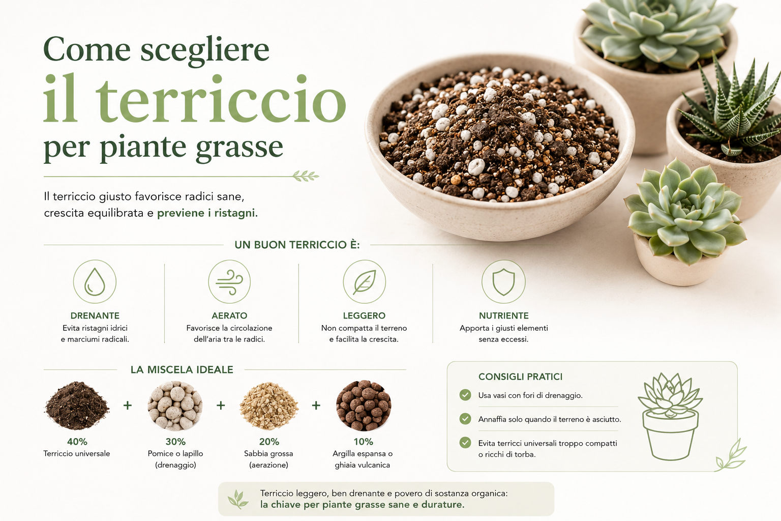 Come scegliere il terriccio per piante grasse